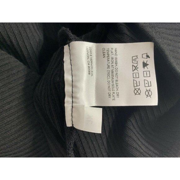 Reformation Marten Bodysuit Top Black Ribbed Knit - Picture 8 of 8